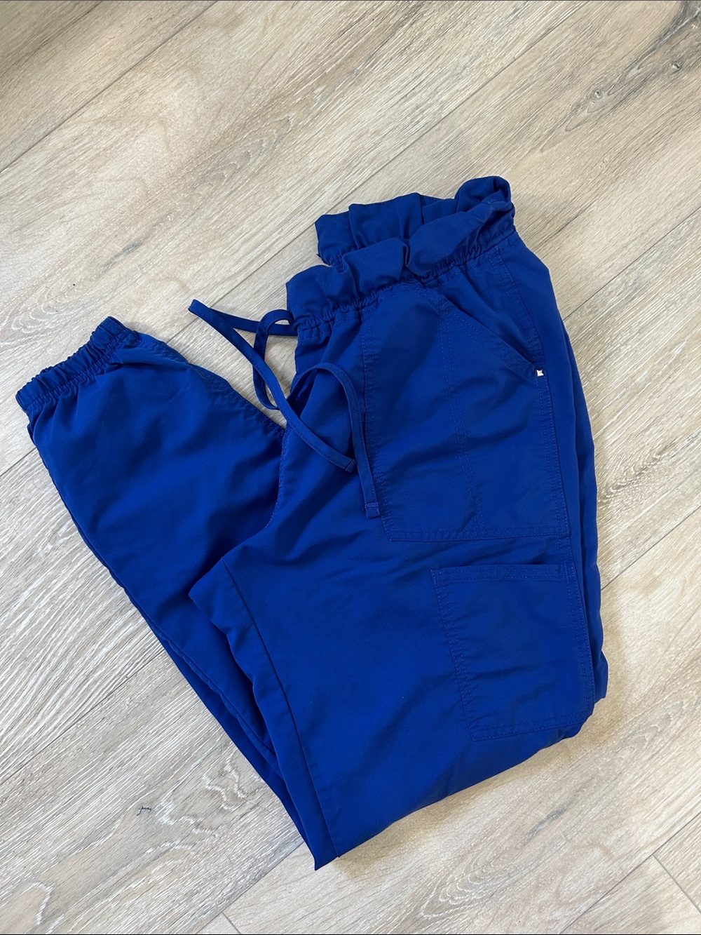 Scrubstar Royal Blue Elastic Waist Scrub Pants Size Medium Regular